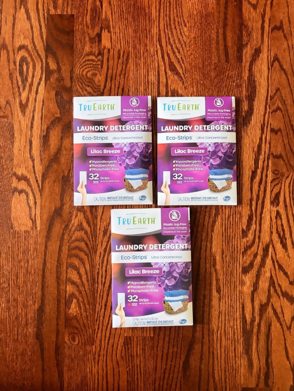 Tru Earth Laundry Detergent Sheets 3 Pack 32 Loads Eco-Strips Lilac Breeze